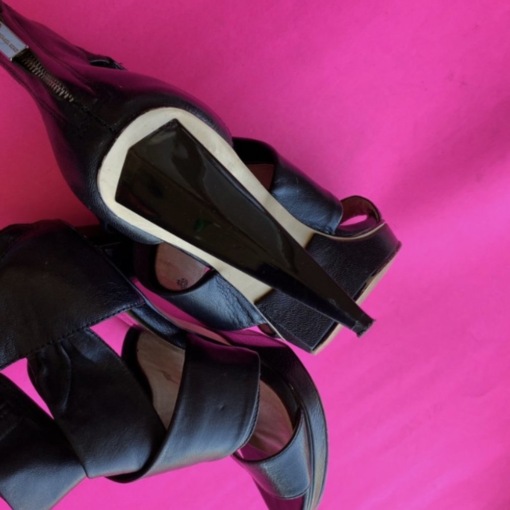 Michel Kors leather  and lucite heels